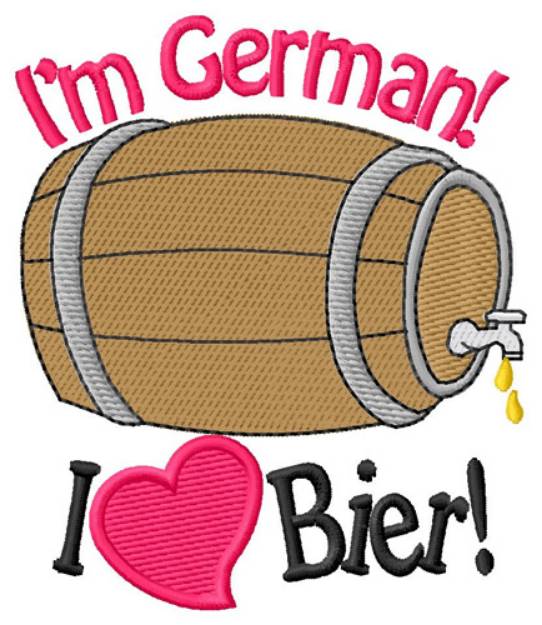 Picture of I Love Bier Machine Embroidery Design