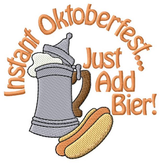 Picture of Just Add Bier Machine Embroidery Design