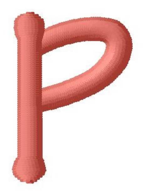 Picture of Dot Font P Machine Embroidery Design