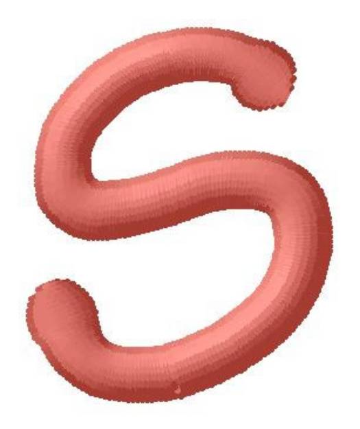 Picture of Dot Font S Machine Embroidery Design