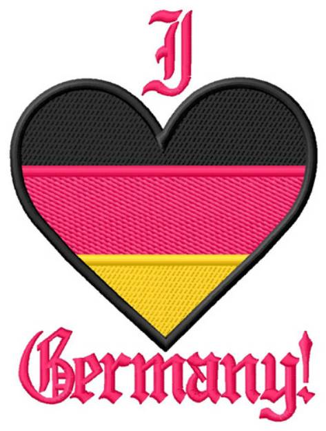 Picture of I Love Germany Machine Embroidery Design