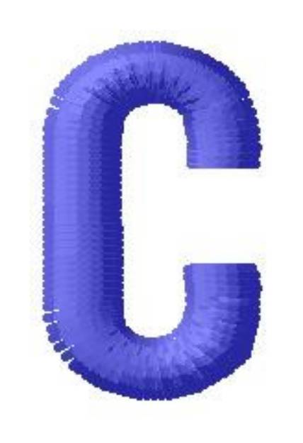 Picture of San Serif Font C Machine Embroidery Design