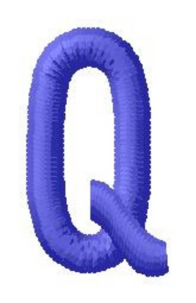 Picture of San Serif Font Q Machine Embroidery Design