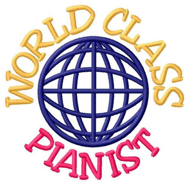 Picture of World Class Pianist Machine Embroidery Design