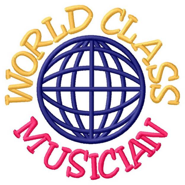 Picture of World Class Musician Machine Embroidery Design