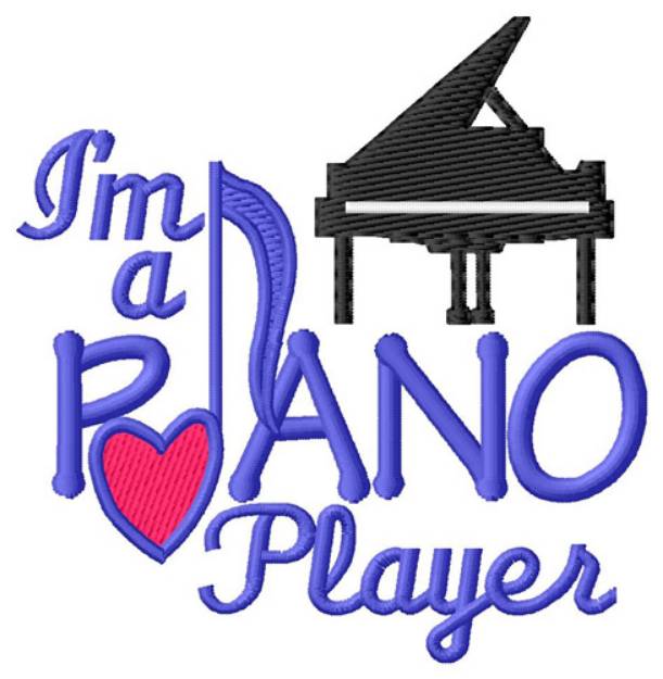 Picture of A Piano Player Machine Embroidery Design