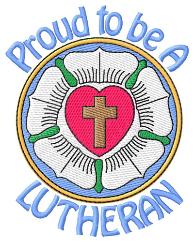 Proud Lutheran Machine Embroidery Design