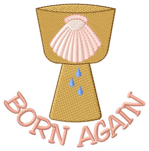 Picture of Born Again Font Machine Embroidery Design