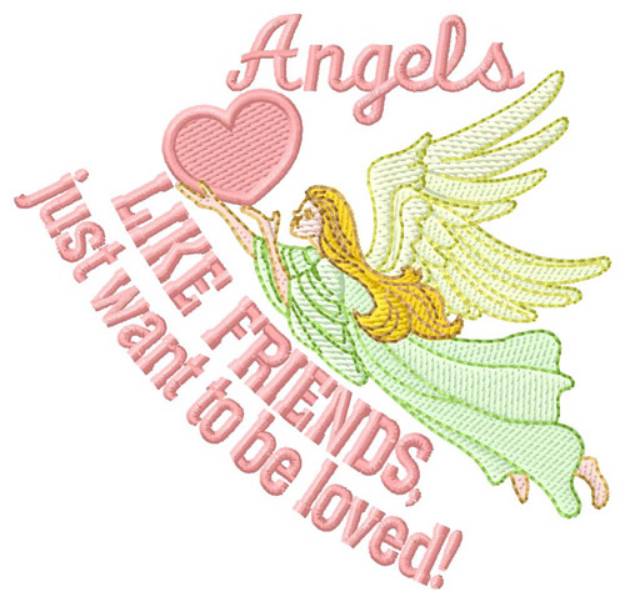 Picture of Angels Friends Machine Embroidery Design