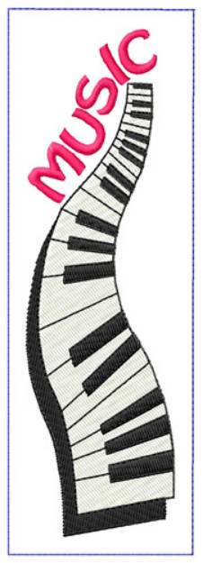 Picture of Keyboard Bookmark Machine Embroidery Design