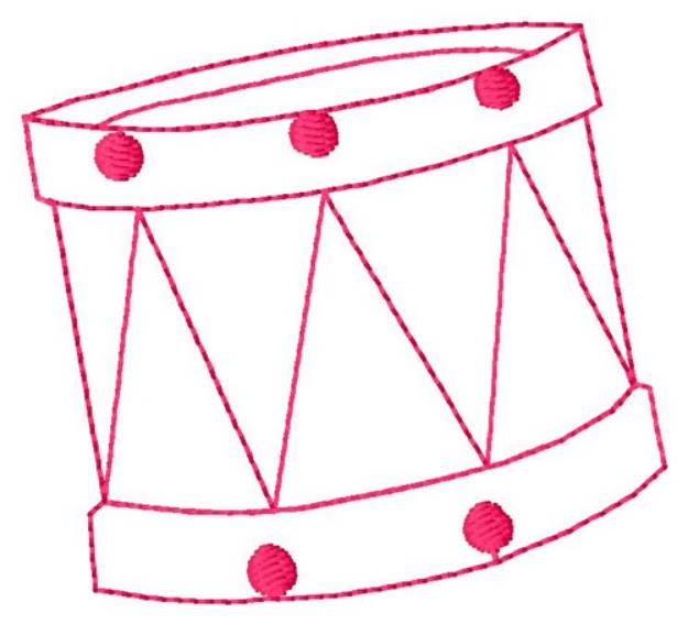 Picture of Drum Outline Machine Embroidery Design