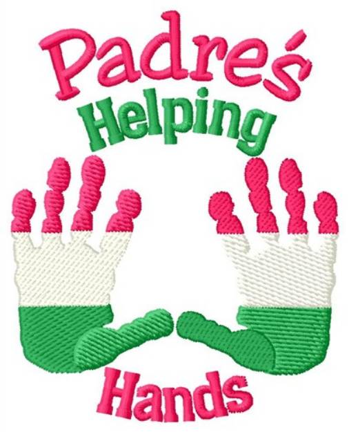 Picture of Padres Helping Hands Machine Embroidery Design