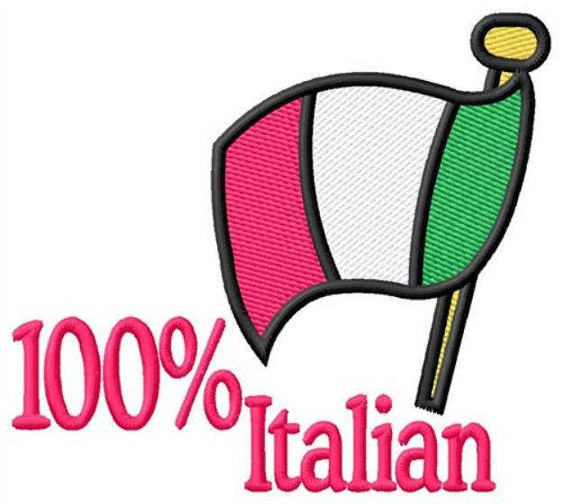 Picture of Italian Flag Machine Embroidery Design