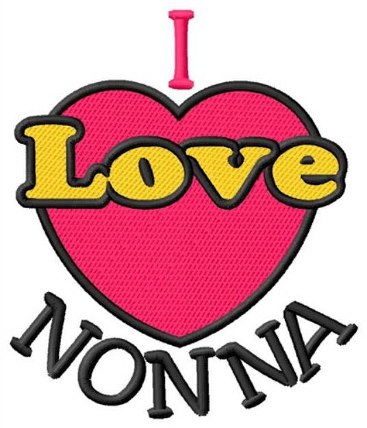 Picture of I Love Nonna Machine Embroidery Design