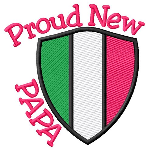 Italian Proud Papa Machine Embroidery Design