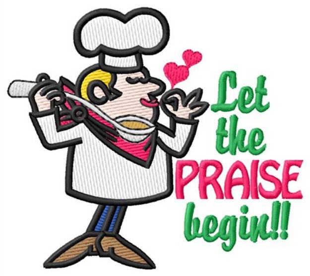 Picture of Let The Praise Begin Machine Embroidery Design