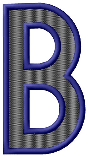 Plain Letter B Machine Embroidery Design