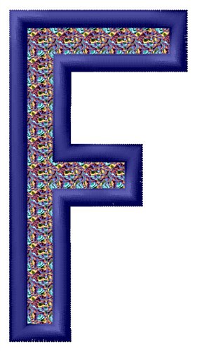 Letter F Machine Embroidery Design