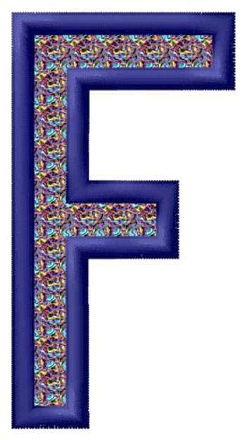 Picture of Letter F Machine Embroidery Design