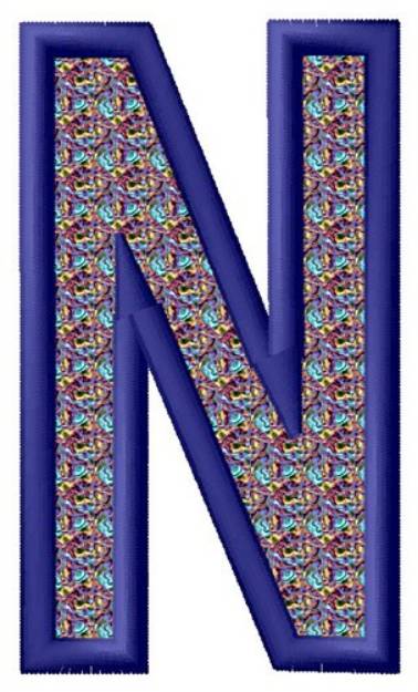 Picture of Letter N Machine Embroidery Design