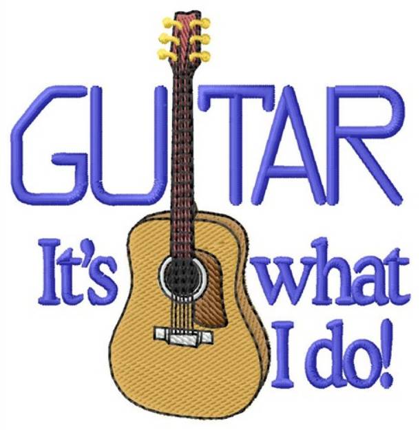 Picture of Guitar Machine Embroidery Design