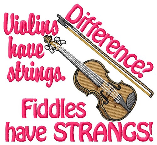 Fiddlers vs. Violins Machine Embroidery Design
