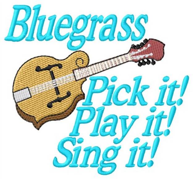 Picture of Blugrass Mandolin Machine Embroidery Design