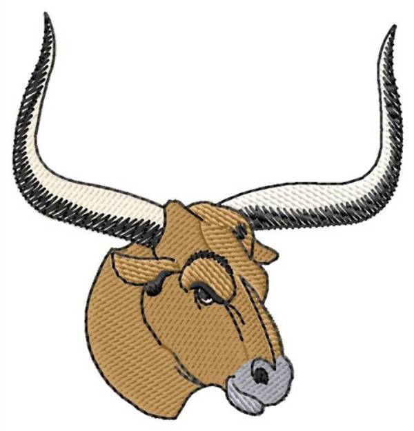 Picture of Longhorns Head Machine Embroidery Design