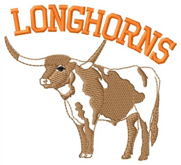 Picture of Longhorns Machine Embroidery Design