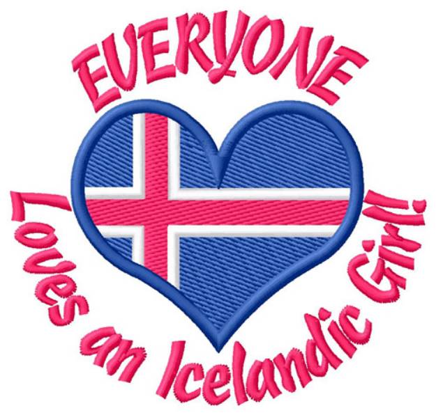 Picture of Icelandic Girl Machine Embroidery Design