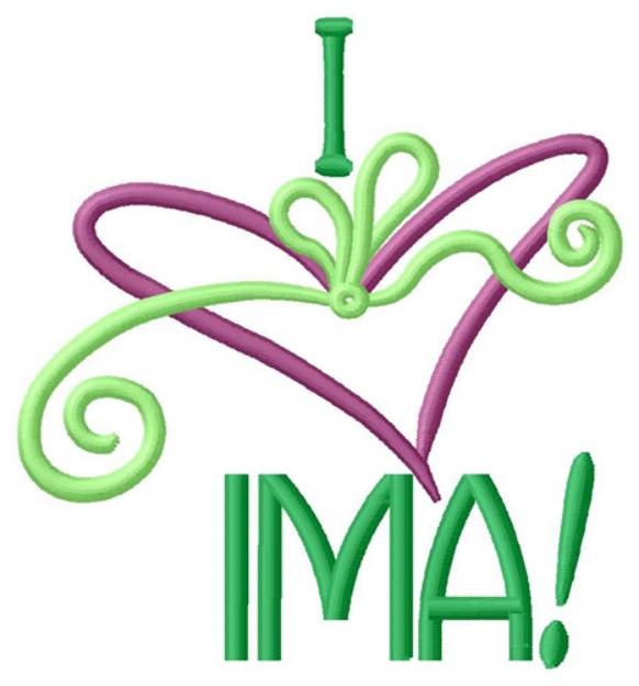 Picture of I Love Ima Machine Embroidery Design