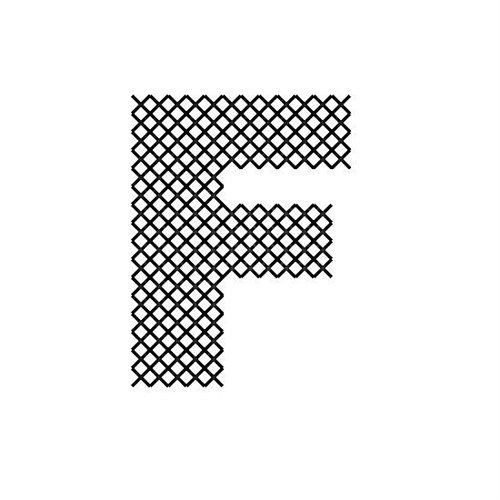 Cross Stitch Font F Machine Embroidery Design