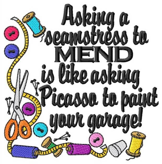 Picture of Seamstress Mend Machine Embroidery Design