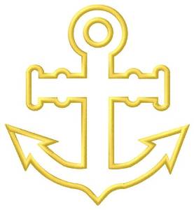 Picture of Outline Anchor Machine Embroidery Design