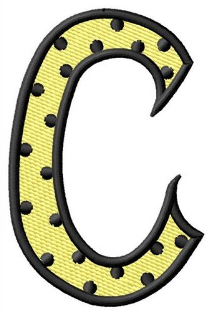 Picture of Polka Dot Letter C Machine Embroidery Design