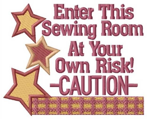 Picture of Caution Machine Embroidery Design