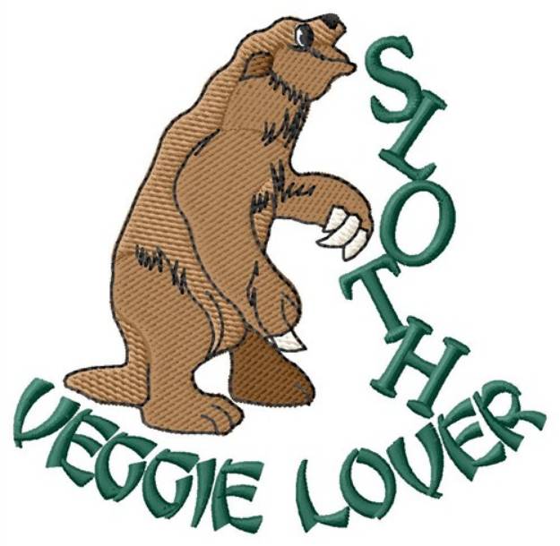 Picture of Sloth Veggie Lover Machine Embroidery Design