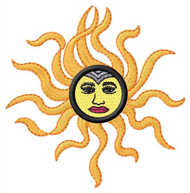 Picture of Sun Machine Embroidery Design