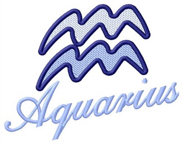 Picture of Aquarius Zodiac Machine Embroidery Design