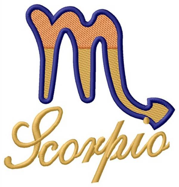 Picture of Scorpio Zodiac Machine Embroidery Design