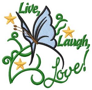 Picture of Live Laugh Love Machine Embroidery Design