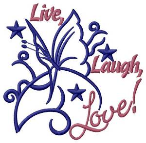 Picture of Live Laugh Love Machine Embroidery Design