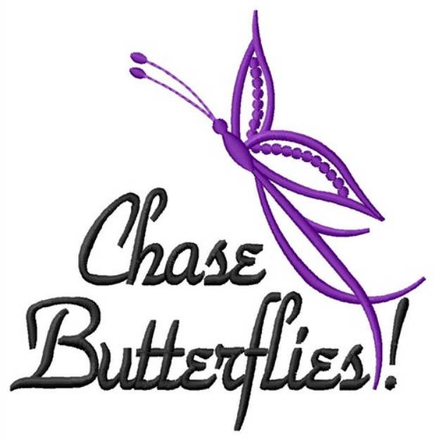 Picture of Chase Butterflies Machine Embroidery Design