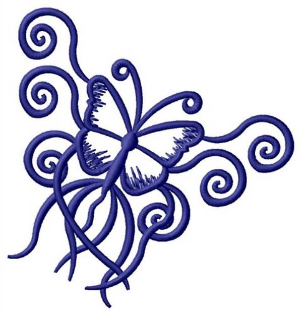 Picture of Butterfly Outline Machine Embroidery Design