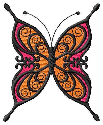 Exotic Butterfly Machine Embroidery Design