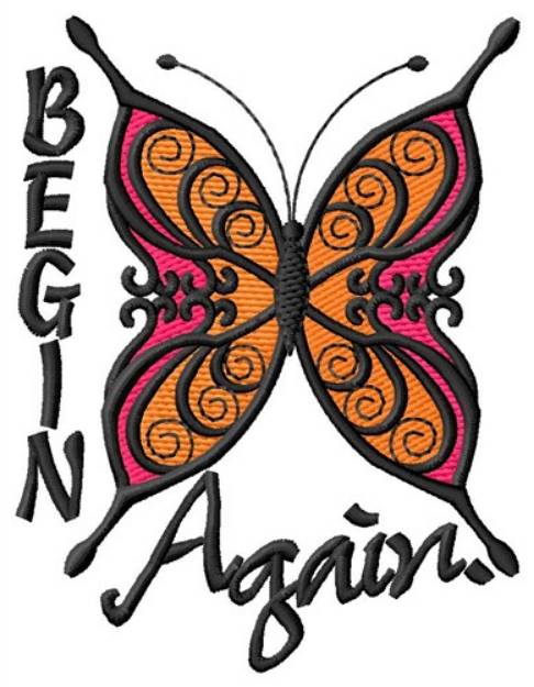 Picture of Begin Again Machine Embroidery Design