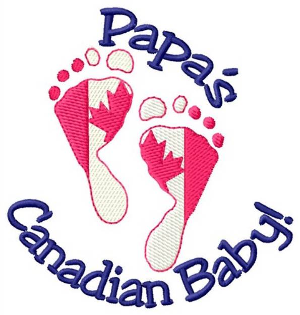 Picture of Papas Canadian Baby Machine Embroidery Design