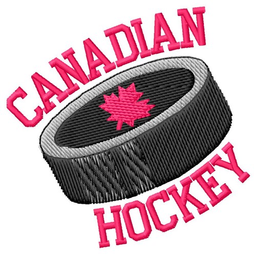Canadian Hockey Machine Embroidery Design