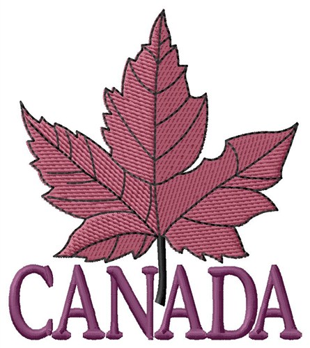 Canada Maple Leaf Machine Embroidery Design