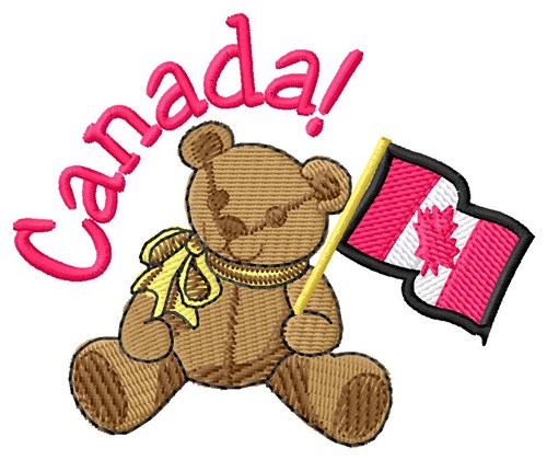Canada Bear Machine Embroidery Design